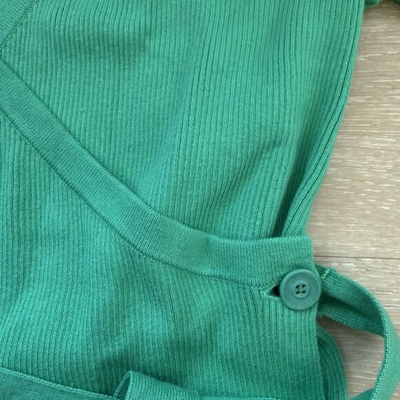 Cabi Wrap Belted Cocktail Cardigan Spearmint Green Sz M Preppy Ballerina Cottage - Picture 13 of 14